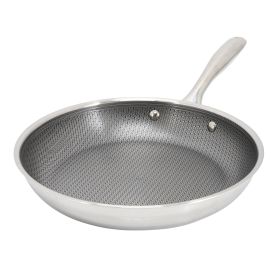 Oster Modessa 11 Inch Nonstick Tri-ply Stainless Steel Frying Pan in Silver