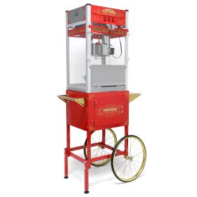 Luxury Commercial Fully Automatic Popcorn Machine-It Is Forbidden To Sell On The Temu Platform (Color: Red)